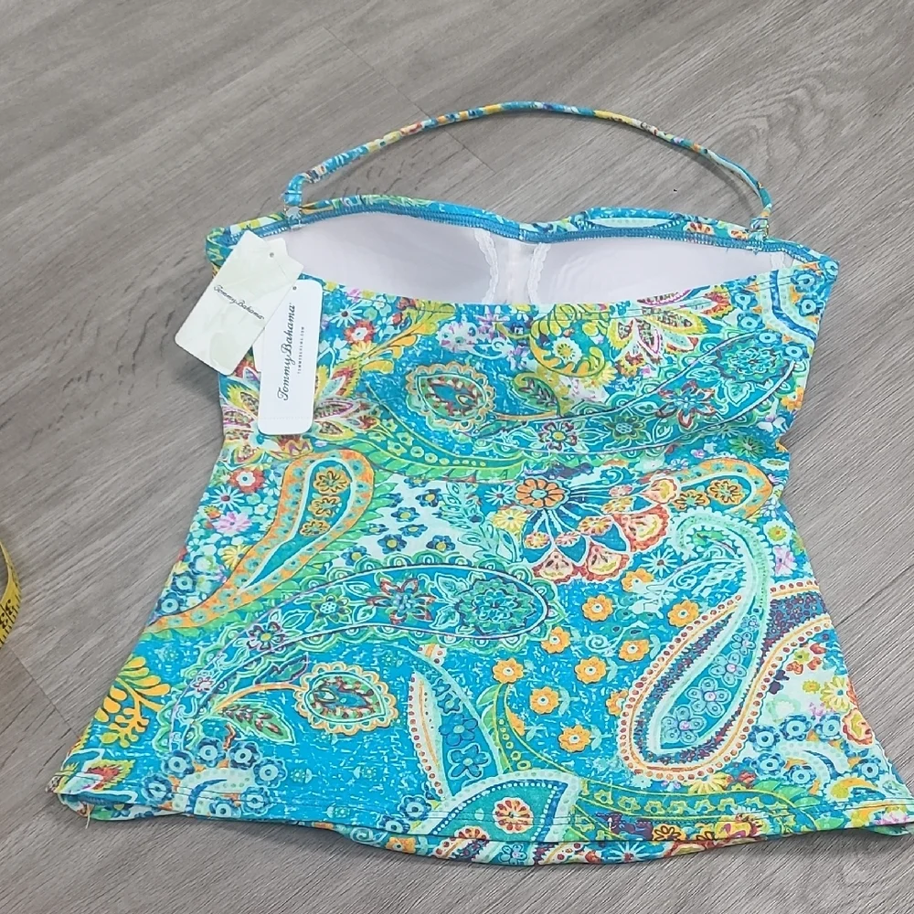 Tommy Bahama Paisley Tankini Top Size XS NWT
